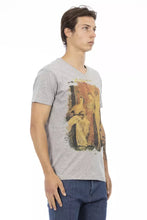 Gray Cotton Men T-Shirt Trussardi Action