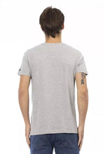 Gray Cotton Men T-Shirt Trussardi Action