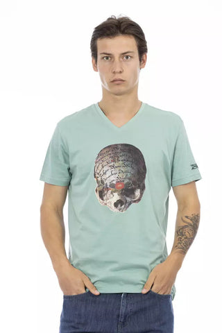 Green Cotton Men T-Shirt Trussardi Action