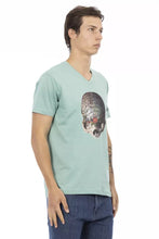 Green Cotton Men T-Shirt Trussardi Action