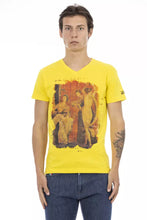 Yellow Cotton Men T-Shirt Trussardi Action