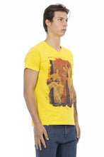 Yellow Cotton Men T-Shirt Trussardi Action
