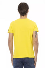 Yellow Cotton Men T-Shirt Trussardi Action
