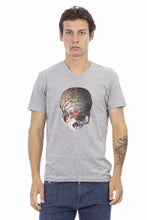Gray Cotton Men T-Shirt Trussardi Action