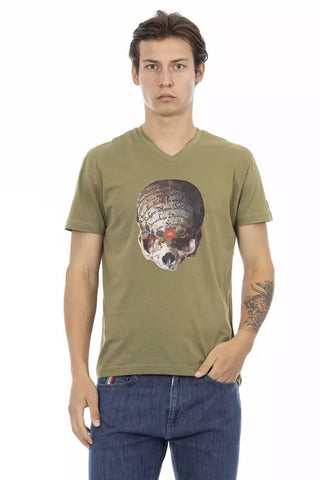 Green Cotton Men T-Shirt Trussardi Action