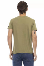 Green Cotton Men T-Shirt Trussardi Action