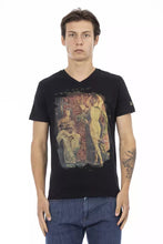 Black Cotton Men T-Shirt Trussardi Action