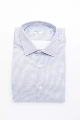 Light Blue Cotton Men Shirt Robert Friedman