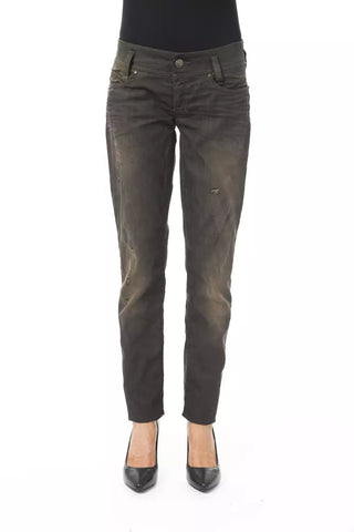 Black Cotton Women Jeans BYBLOS