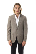 Gray Wool Men Blazer Uominitaliani