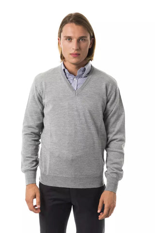 Gray Wool Men Sweater Uominitaliani