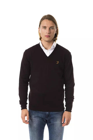 Brown Merino Wool Men Sweater Uominitaliani