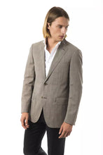 Gray Wool Men Blazer Uominitaliani