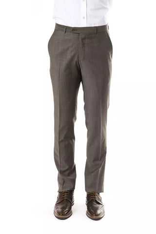 Gray Wool Men Pant Uominitaliani