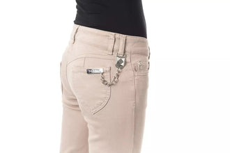 Beige Cotton Women Pants BYBLOS