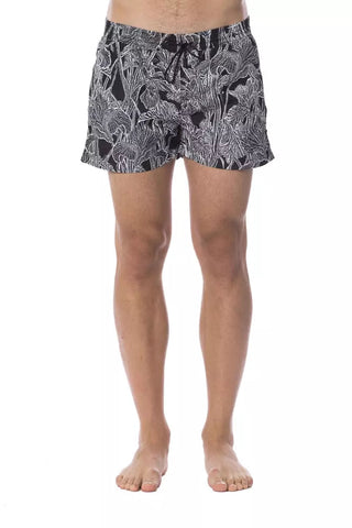 Black Polyester Men Swimsuit Roberto Cavalli Sport