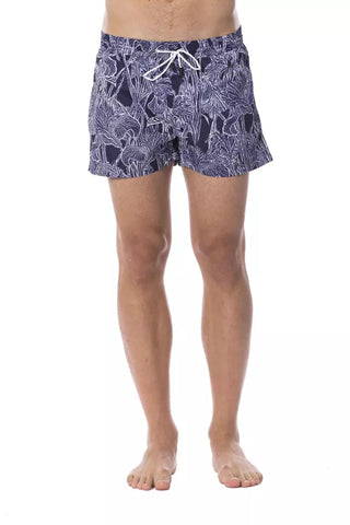 Blue Polyester Men Swimsuit Roberto Cavalli Sport
