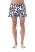 Black Polyester Men's Swim Trunk Roberto Cavalli Sport