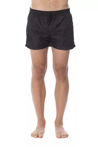 Black Polyester Men's Swim Trunk Roberto Cavalli Sport