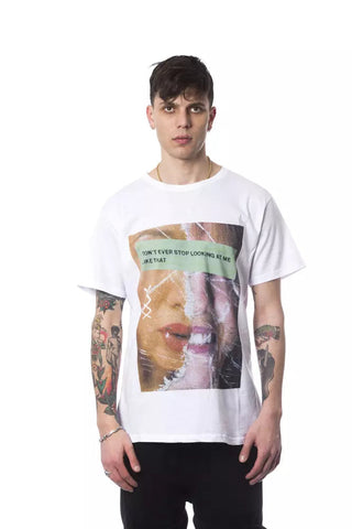 White Cotton Men T-Shirt Nicolo Tonetto
