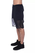Black Polyester Men Short Nicolo Tonetto