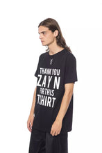 Black Cotton Men T-Shirt Nicolo Tonetto