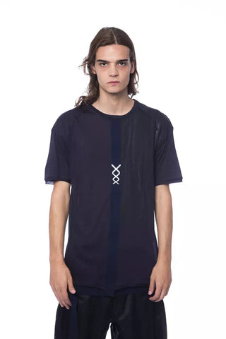 Blue Cotton Men T-Shirt Nicolo Tonetto