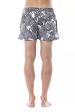 Black Polyester Men's Swim Trunk Roberto Cavalli Sport