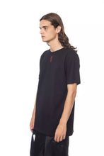 Black Cotton Men T-Shirt Nicolo Tonetto
