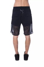 Black Polyester Men Short Nicolo Tonetto
