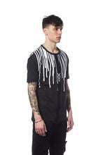 Black Cotton Men T-Shirt Nicolo Tonetto