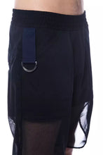 Black Polyester Men Short Nicolo Tonetto