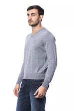 Gray Merino Wool Men Sweater Billionaire Italian Couture