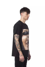 Black Cotton Men T-Shirt Nicolo Tonetto