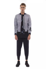 Gray Polyester Men Bomber Jacket Nicolo Tonetto