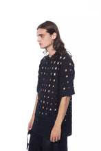 Black Cotton Men T-Shirt Nicolo Tonetto