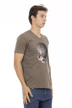 Brown Cotton Men T-Shirt Trussardi Action