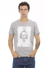 Gray Cotton Men T-Shirt Trussardi Action