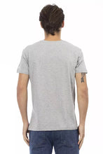 Gray Cotton Men T-Shirt Trussardi Action