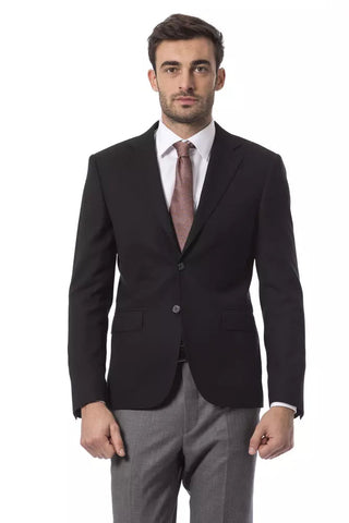 Black Wool Mens Blazer Billionaire Italian Couture