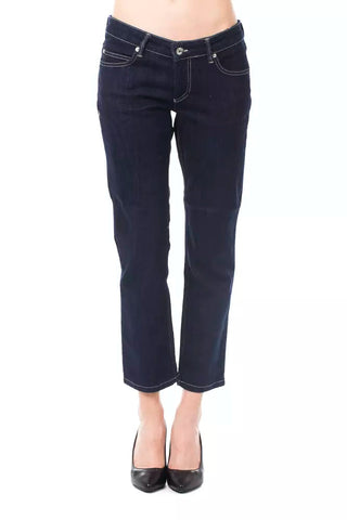 Blue Cotton Women Capri Jean Ungaro Fever