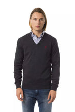 Gray Merino Wool Men Sweater Uominitaliani