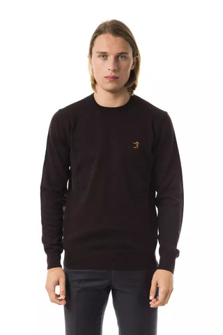 Brown Merino Wool Men Sweater Uominitaliani
