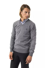 Gray Merino Wool Men Sweater Uominitaliani