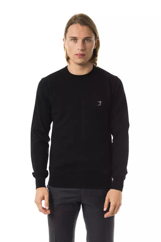 Black Merino Wool Men Sweater Uominitaliani