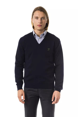 Blue Merino Men Sweater Uominitaliani