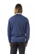 Blue Merino Wool Men Sweater Uominitaliani
