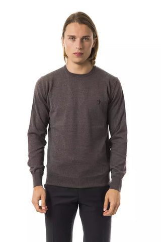 Gray Merino Wool Men Sweater Uominitaliani