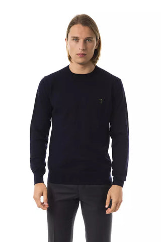 Blue Merino Wool Men's Sweater Uominitaliani
