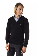 Black Merino Wool Men Sweater Uominitaliani